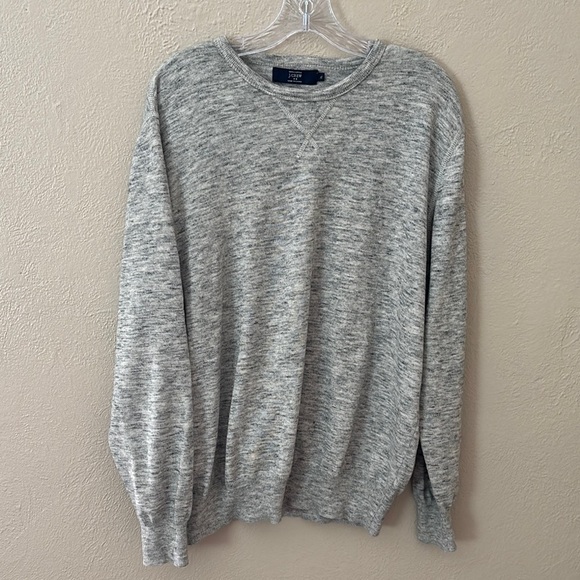 J. Crew Heathered Gray Pullover Crewneck Sweatshirt Men's Large XL - Picture 1 of 5